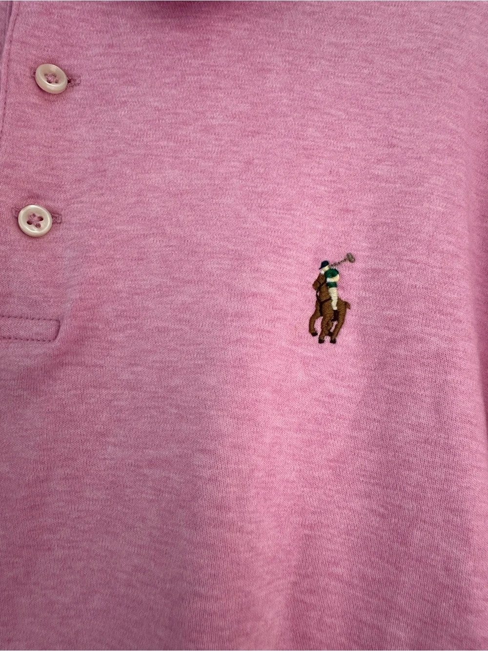 Polo Ralph Lauren Men’s Pink Short Sleeve Polo Shirt Large New without tags